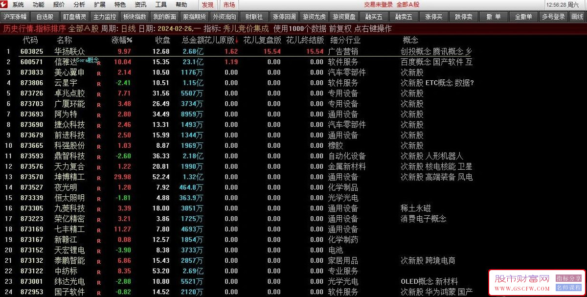 通达信【花儿竞价集成】指标,牛B竞价指标,竞价可回测,指标源码,附图_展示图_04