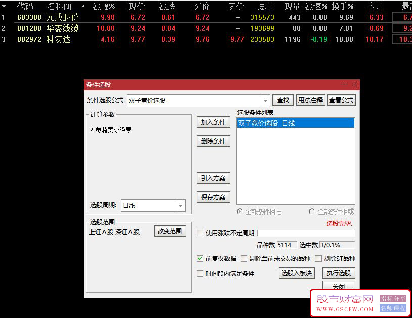 通达信双子竞价系统,周五出3票2个涨停附图_展示图_02