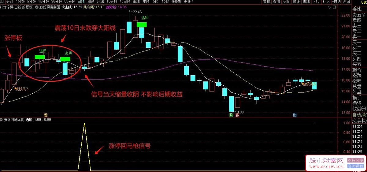 通达信【涨停回马枪】优化版,副图+选股分享,附图_展示图_04