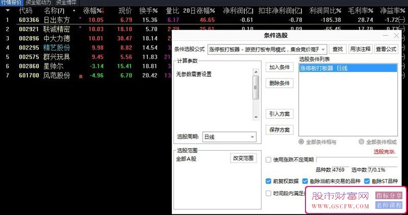 通达信短线涨停板打板模式选股器,游资大佬不传之秘！副图+选股附图_展示图_02
