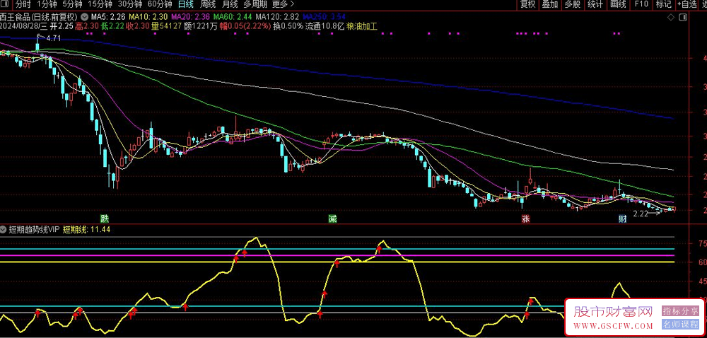通达信短期趋势线VIP副图指标附图_展示图_02