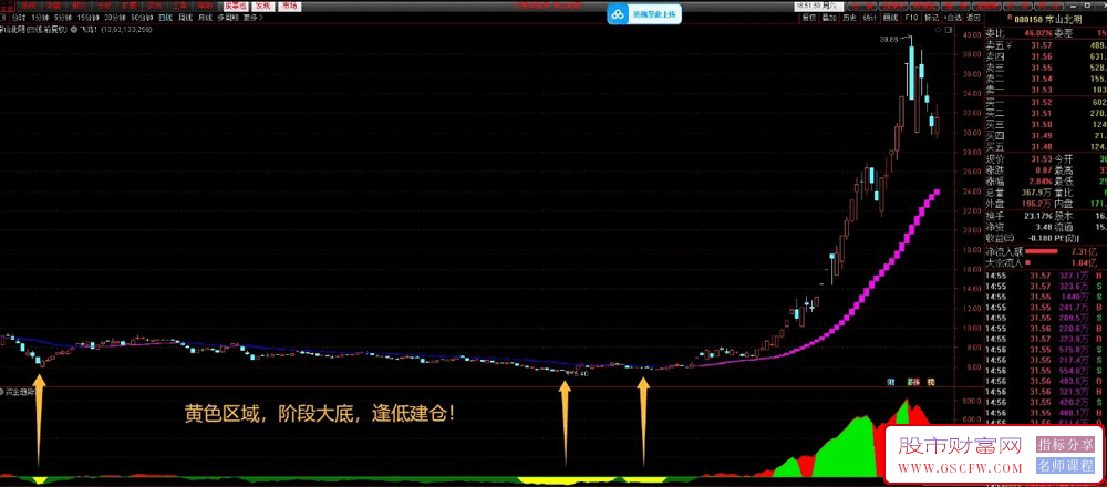 通达信资金趋势浪副图技术指标——中线抄底神器十战九胜！_展示图_04