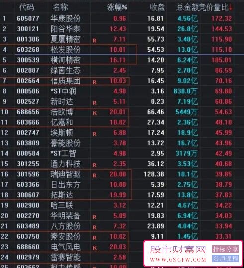 通达信【历史竞价量比】竞价排序量比为王,副图排序/选股_展示图_03