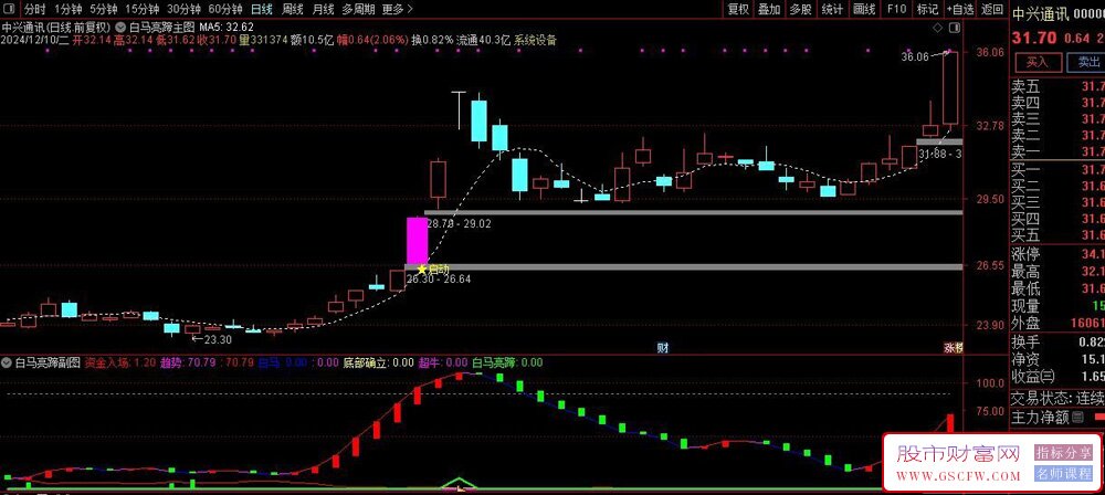 通达信实盘成功率96%的趋势股抄底逃顶指标,主副图+选股_展示图_01