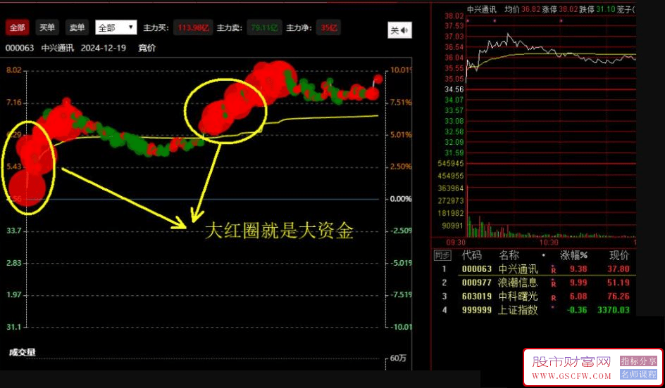 通达信【大单资金分时】看盘面版，主力高效打板！大红圈分时大单插件,非指标公式,版面分时盯盘专用_展示图_01