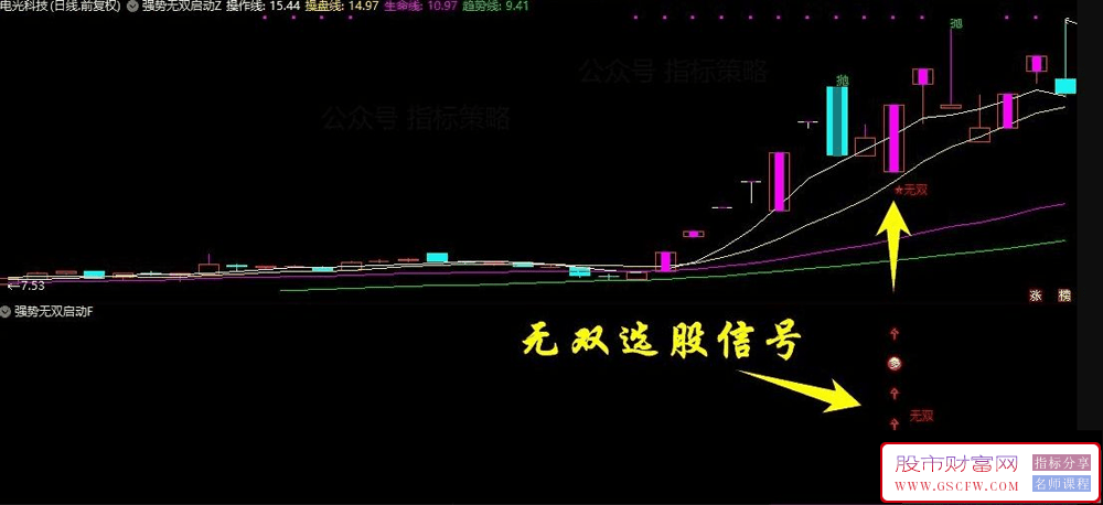 通达信【强势无双启动】主副图+信号选股,强势无双共振抓龙头,手机电脑通用无未来_展示图_05