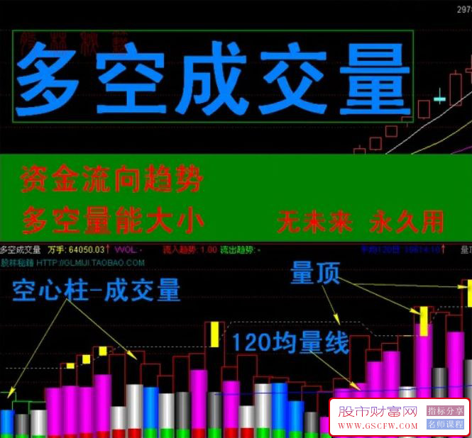通达信【多空成交量】尽显主力资金量能方向,炒股票期货波段买卖必备副图指标_展示图_05