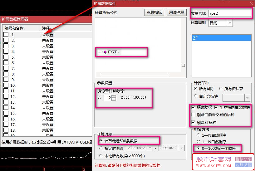 通达信〖最强RPS〗副图+排序,横向量化全A寻找最强个股,指标源码_展示图_01