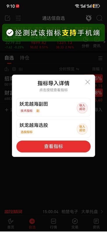 通达信〖妖龙越海〗副图+选股,筛选捕捉强势股启动点_展示图_06