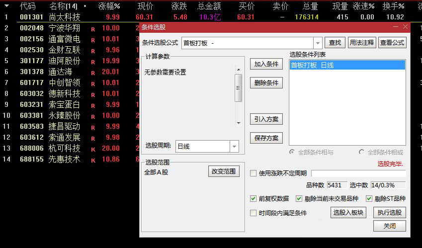 通达信【派神竞价选股排序12合1】源码版,竞价选股指标合集下载_展示图_01