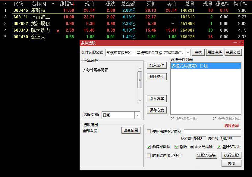 多模式共振竞价选股,挖掘强势股的启动机会!副图+选股,指标源码_展示图_01 ... 多模式共振竞价选股,挖掘强势股的启动机会!副图+选股,指标源码_展示图_01 ...