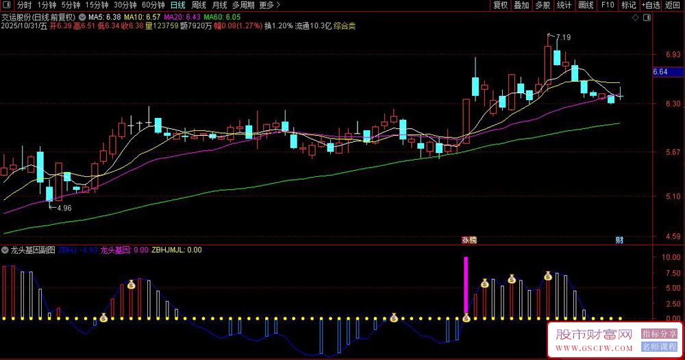 通达信【龙头基因】副图+选股指标,从低位潜伏首版做起人气监测_展示图_06