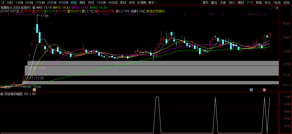 通达信【极致顶格筹码峰】副图+选股指标,精准判断主力动向,捕捉强势股技巧_展示图_12 ... ...