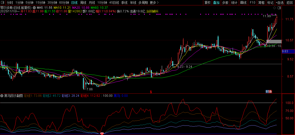 通达信【黑马因子】副图+选股指标,轻松巧抓牛股王,附使用方法_展示图_09