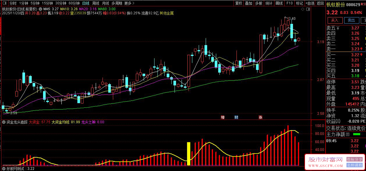 通达信〖资金龙头追踪〗捕捉主力资金动向与潜在龙头股的复合分析指标,副图+选股_展示图_05