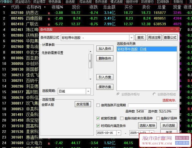通达信〖彩柱寻牛〗副图+选股指标,彩柱底部寻时机_展示图_01