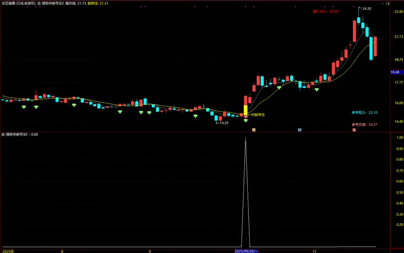 通达信【强势突破寻龙】长阳突破+异常放量+多周期协同,主副图+选股_展示图_02 ... ...