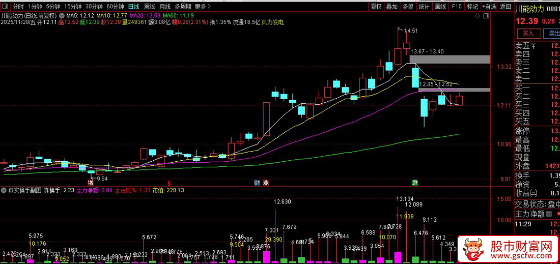 〖真实换手〗副图指标,主力净额,实际换手率筛选“真实活跃股”_展示图_06