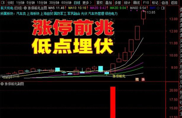通达信〖涨停前兆〗以机构资金异动为基础的信号特征,有未来函数,副图源码_展示图_05