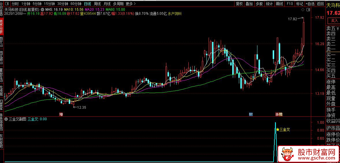 通达信〖三金叉〗副图+选股指标,均线、KDJ与MACD三重金叉_展示图_02