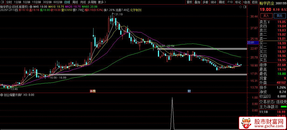 通达信〖创业缩量齐肩〗精准捕捉拉升前兆,专注创业板投资机会,副图+选股_展示图_04