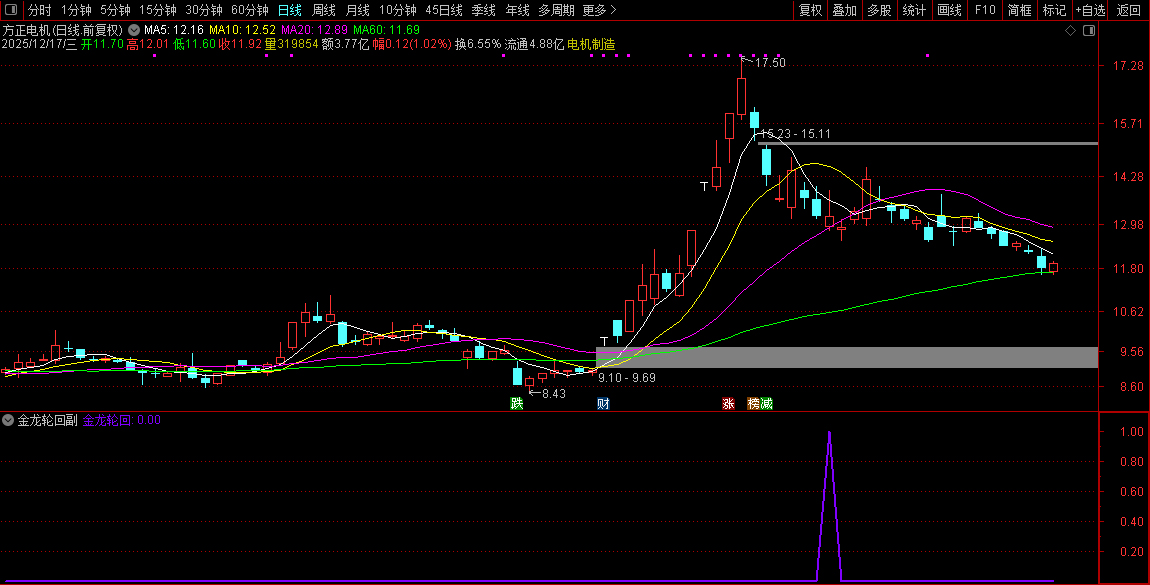 通达信【2026金龙轮回】上涨后的健康回调至关键支撑位,副图+选股_展示图_02