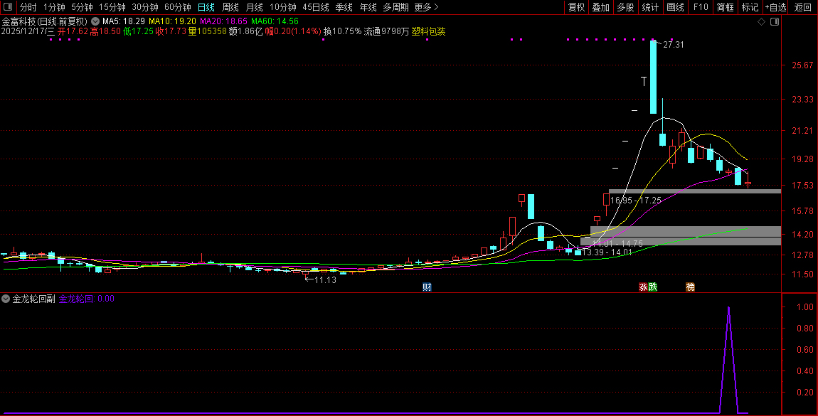 通达信【2026金龙轮回】上涨后的健康回调至关键支撑位,副图+选股_展示图_07