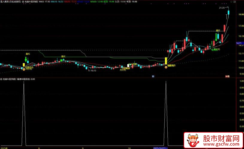 通达信〖完美牛股突破〗强势量价特征和低位启动特征&nbsp;主副图+选股_展示图_06