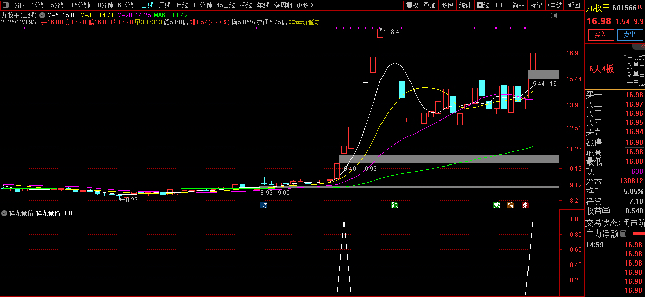 精品竞价【祥龙竞价】专为早盘竞价阶段设计的复合型竞价指标_展示图_04