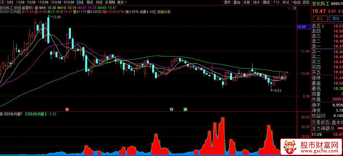 通达信〖实时机构量〗副图指标_展示图_03