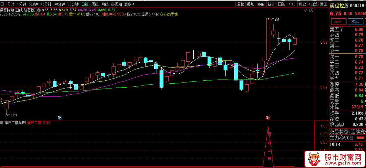 通达信〖梅开二度〗识别股价在强势表现后的二次启动机会_展示图_04