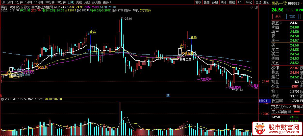 〖蚂蚁上树+洗盘尾声〗主图指标_展示图_02