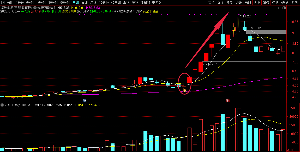 通达信【炸板回马枪】主副图+选股_展示图_01