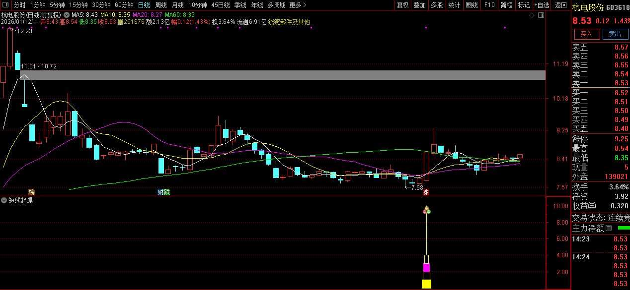 通达信【短线起爆】副图+选股_展示图_11