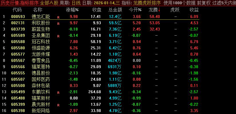通达信〖龙腾虎跃〗竞价排序指标_展示图_01
