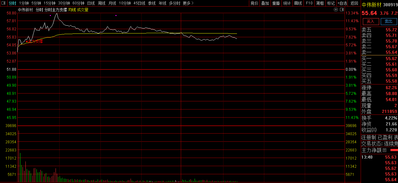 通达信〖分时主力支撑〗分时主图指标_展示图_02