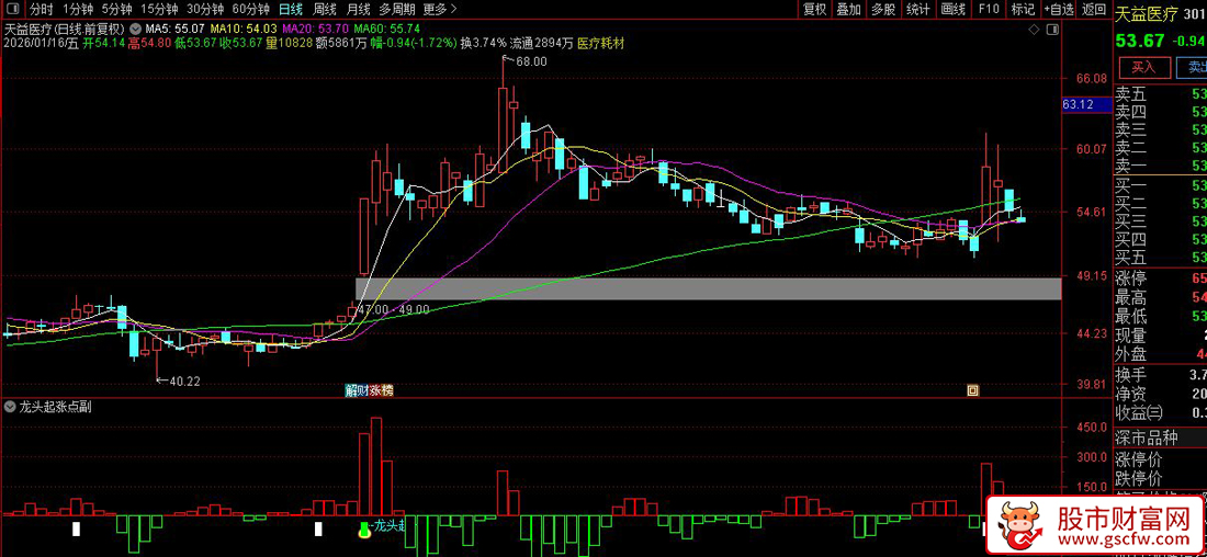 通达信〖龙头起涨点〗副图+选股_展示图_05