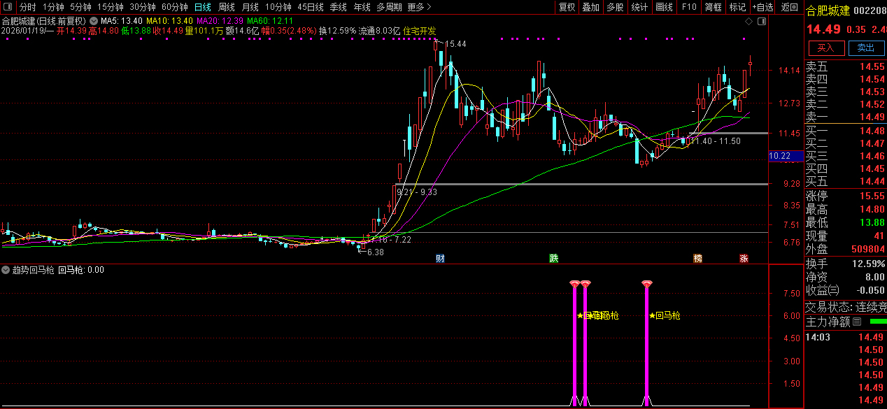 通达信〖趋势回马枪〗副图+选股_展示图_04