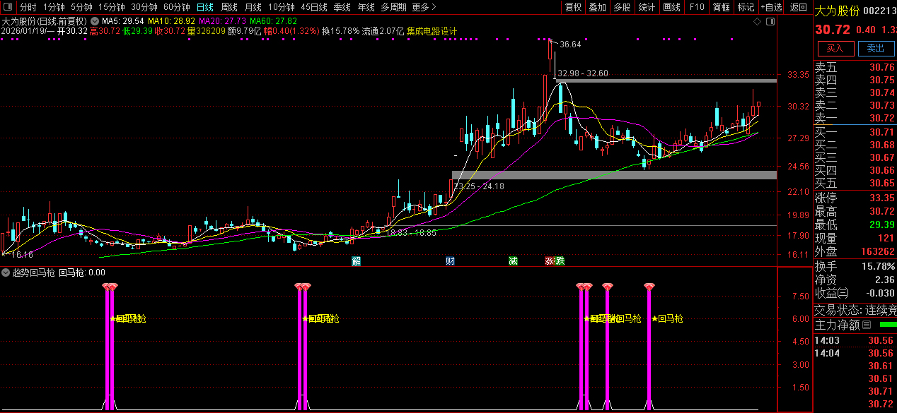 通达信〖趋势回马枪〗副图+选股_展示图_07