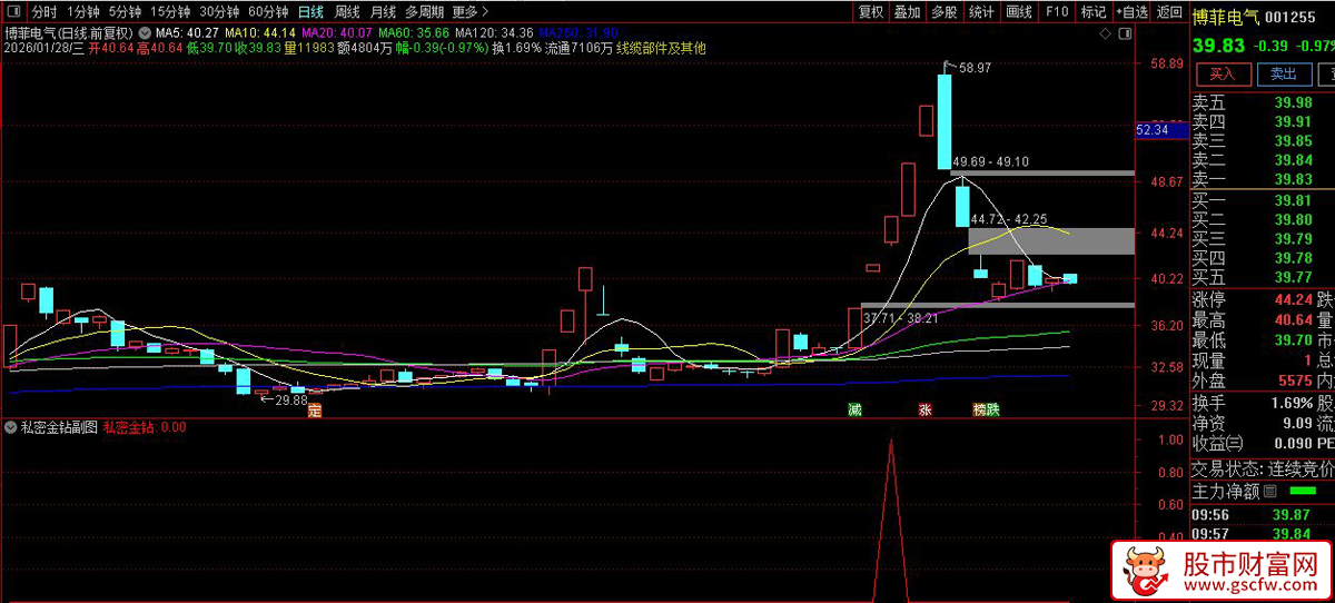 通达信〖私密金钻预警〗副图+选股指标_展示图_01