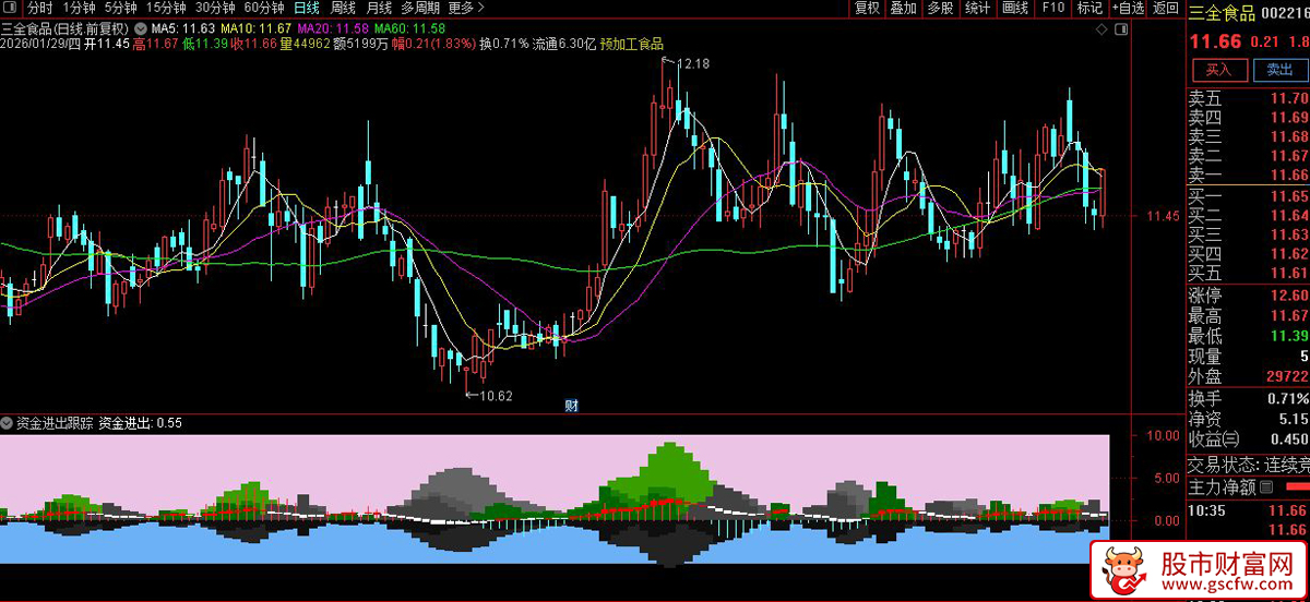 通达信〖资金进出跟踪〗副图指标_展示图_03