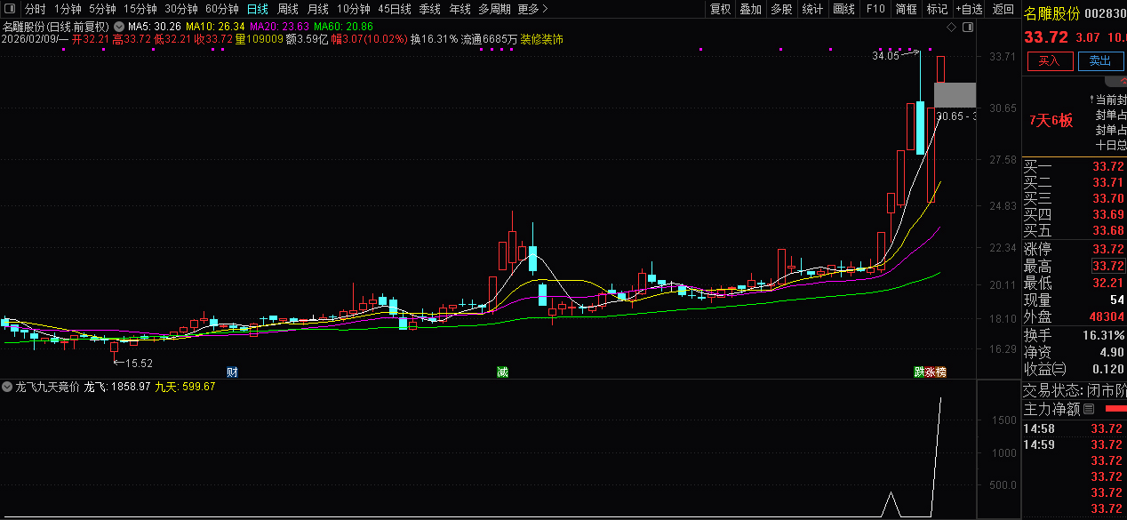 通达信【龙飞九天】】竞价排序指标_展示图_03