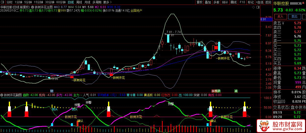 通达信〖铁树开花〗主副图+选股_展示图_05